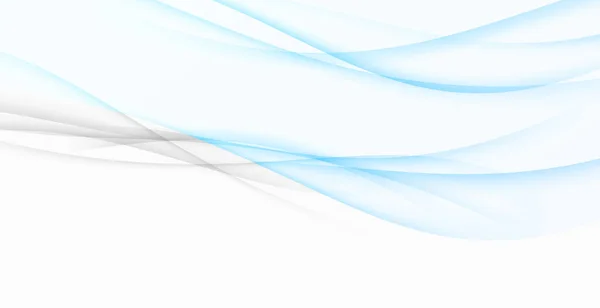 Blaue Weiche Blaue Linien Hintergrund Mit Eleganten Grauen Swoosh Linien lizenzfreie Stockvektoren