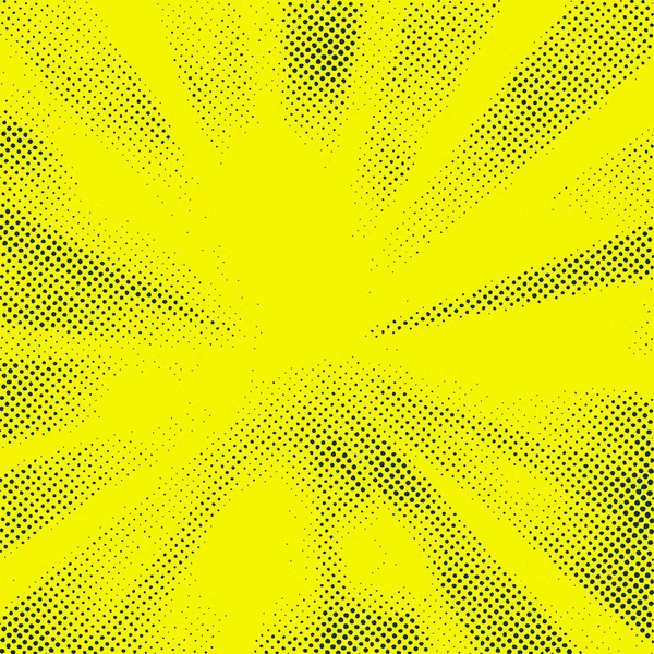 Sarı Soyut Pop Sanat Arka Planında Retro Burst Çizgi Roman Telifsiz Stok Vektörler