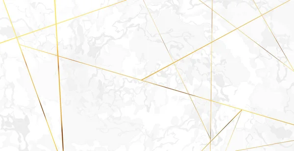 Abstrakte Marmorstruktur Hintergrund Mit Schicken Goldenen Linien Muster Auf Der — Stockvektor