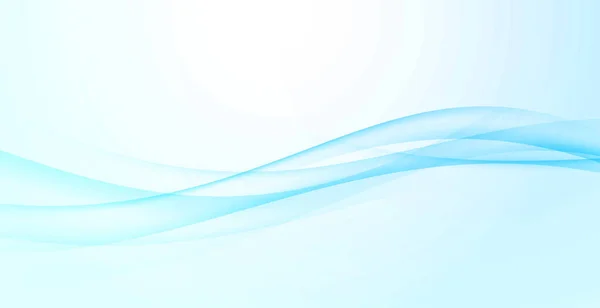 Modrá Živá Jemná Elegantní Vlna Kouřových Linií Pozadí Světlého Gradientu Royalty Free Stock Vektory