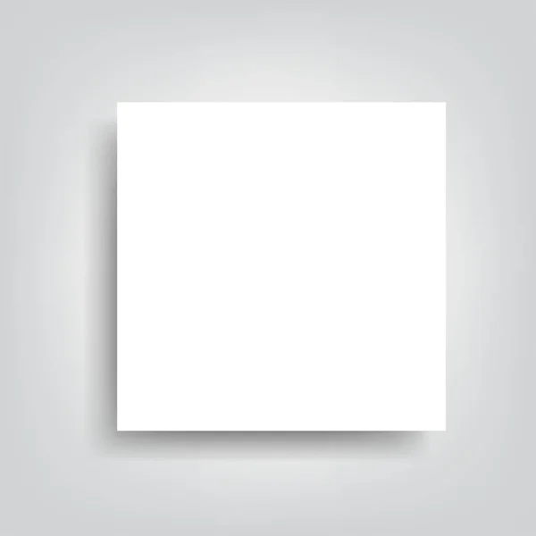 Белый Плакат Тенью Сером Фоне Шаблон Светлого Бумажного Фона Простой — стоковый вектор