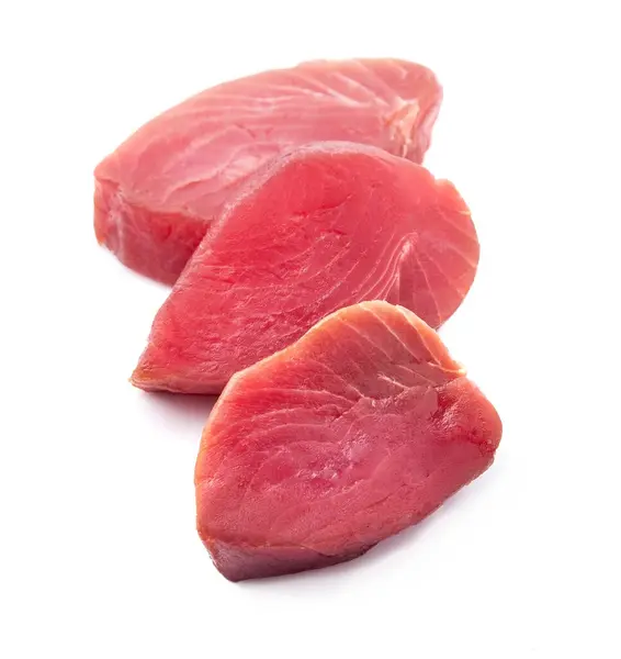 Steak Thunfisch Auf Weißem Hintergrund Stockfoto