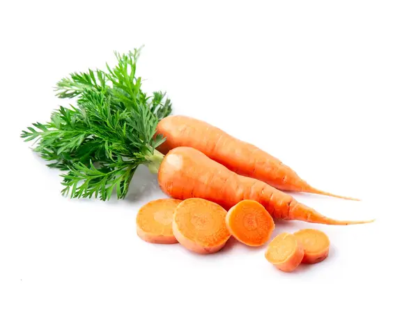 Süße Karotten Mit Glatten Karotten Auf Weißem Hintergrund Gesundes Gemüse lizenzfreie Stockbilder