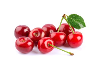 Sweet cherry berris on white backgrounds. clipart