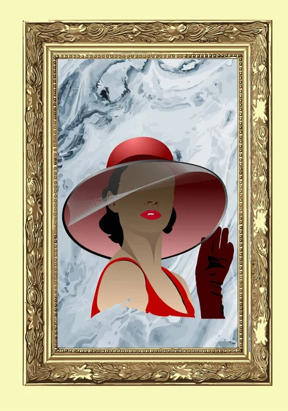 Аннотация Fashion Woman Silhouette Трехмерная Векторная Иллюстрация — стоковый вектор