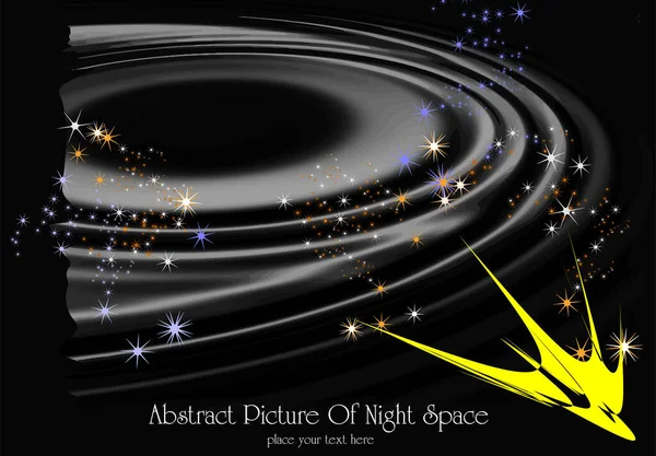 Stars Night Sky Background Abstract Color Vector Illustration — Stock Vector