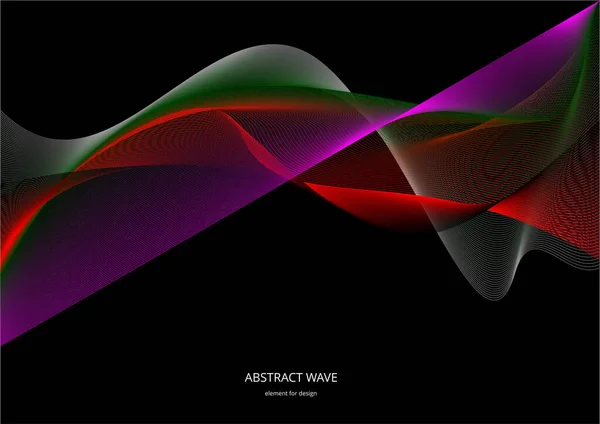 Abstrakt Våg Bakgrund Färg Vektor Illustration — Stock vektor