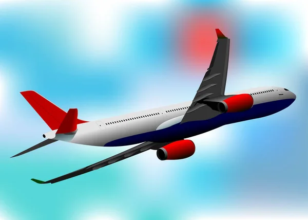 Letadlo Vzduchu Přistání Vektorová Ilustrace — Stockový vektor