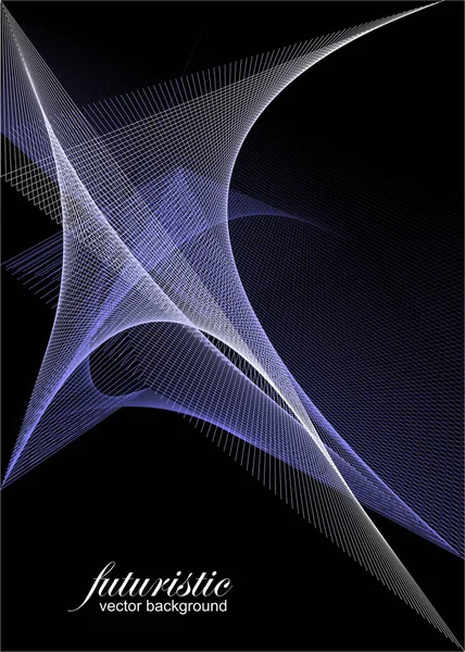 Abstrakt Svart Futuristisk Bakgrund Med Fraktal Horisont Färg Vektor Illustration — Stock vektor