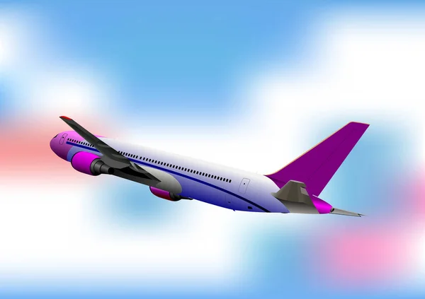 Flugzeug Der Luft Vektor Illustration Für Designer — Stockvektor