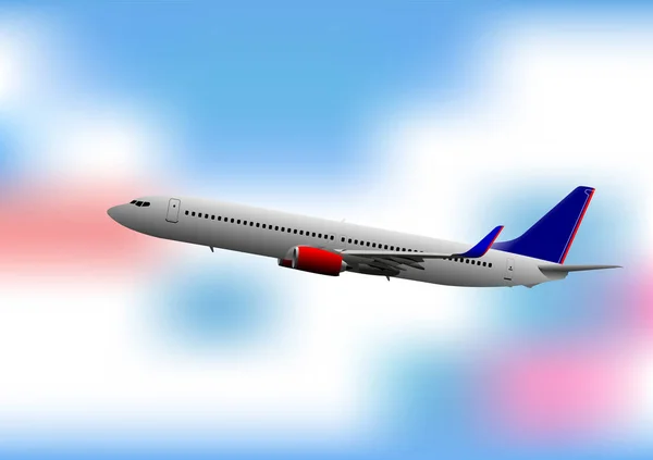 Samolot Powietrzu Ilustracja Wektora Dla Projektantów — Wektor stockowy