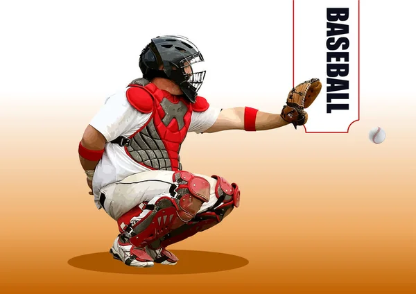 Παίκτες Του Μπέιζμπολ Διάνυσμα Εικόνα Για Τους Σχεδιαστές — Διανυσματικό Αρχείο