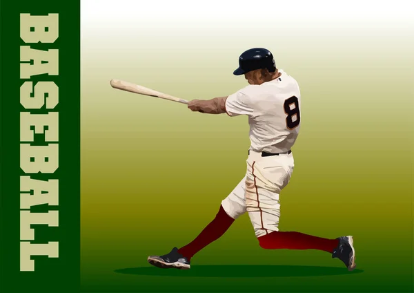 Jugadores Béisbol Ilustración Vectorial Para Diseñadores — Vector de stock