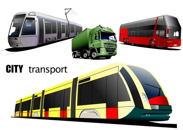Types Transport Ville Illustration Vectorielle — Image vectorielle