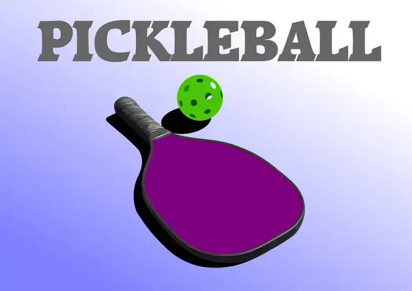 Pickleball Paddle Picle Ball You Club Team Design Векторная Иллюстрация — стоковый вектор