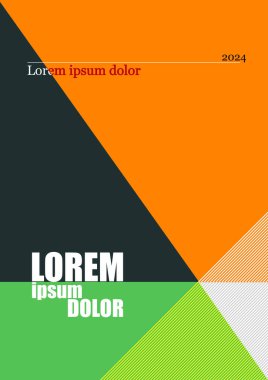 Vektör çizimi. Soyut geometrik arkaplan seti. Kapak, poster, kitap kapağı, broşür, manşet tasarımı. Renkli doğrusal şekiller. Çizgi çalışması. Düz konsept. Fütürist modern grafik. El çizimi.