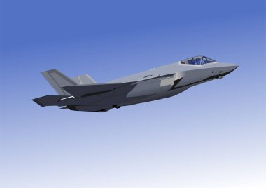 Askeri jet pilotu havada yüksekte uçuyor.