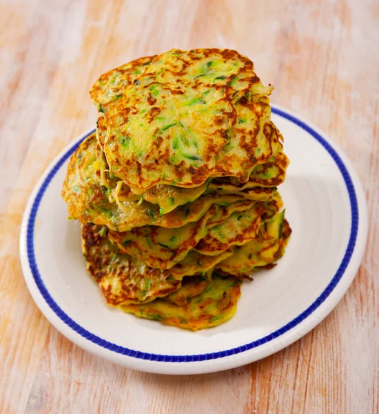 Pancakes Courgettes Tasty Vegeterian Dish High Quality Photo — 스톡 사진