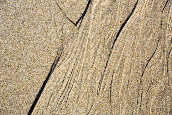 Close Natural Sand Surface Beach Low Tide Nobody — Stock Photo, Image