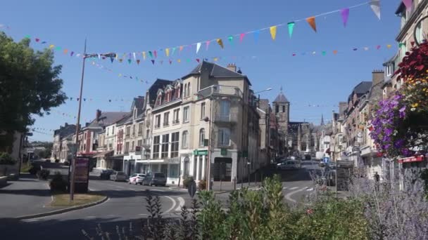Rethel France Αυγούστου 2022 Γραφική Θέα Των Δρόμων Της Πόλης Βίντεο Κλιπ