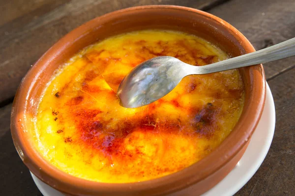 stock image Crema Catalana - Creme brulee topped with caramel crust