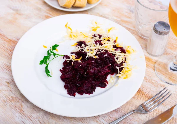 Pancar Peynir Maydanozlu Vitamin Salatası — Stok fotoğraf