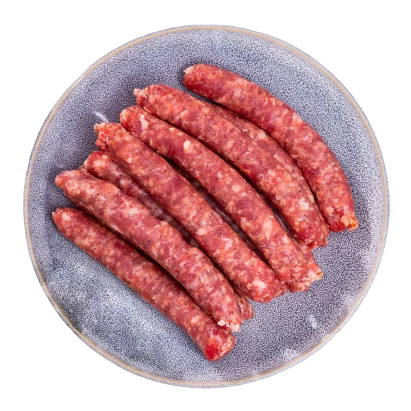 Raw Longaniza Minced Pork Plate Popular Catalan Sort Sausages High — Stock Photo, Image