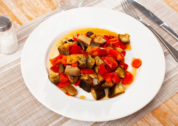 Dish Stewed Vegetables Pepper High Quality Photo — Photo
