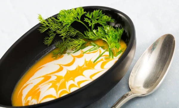 Πικάντικη Σούπα Κολοκύθας Τζίντζερ Συνταγή Κολοκύθα Ψητή Στο Ελαιόλαδο Προσθέστε — Φωτογραφία Αρχείου