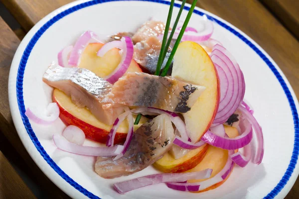 Traditioneel Noors Gerecht Saladeharing Met Appels — Stockfoto