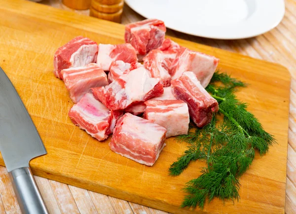 돼지고기 갈비를 클로즈업 — 스톡 사진