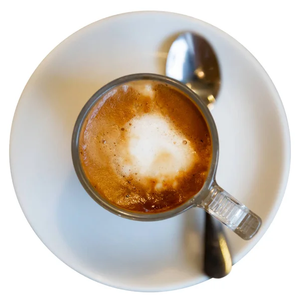 Cup Cortado Coffee Espresso Based Drink Have Spanish Origins Isolated — Stock Photo, Image