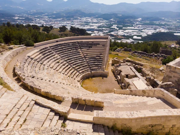 Remains Theater Rhodiapolis Ancient City Kumluca Antalya Province Turkey — Stock Photo, Image