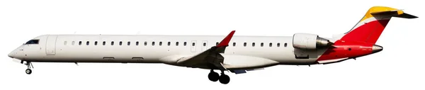 Foto Van Passagiersvliegtuig Geïsoleerd Witte Achtergrond — Stockfoto