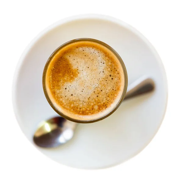 스페인 요리의 전국적 음료는 코타도 커피로 우유를 에스프레소를 기반으로 만들어 — 스톡 사진
