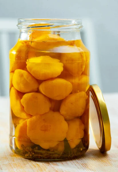 Glass Jar Pickled Patio High Quality Photo — Stock Photo, Image