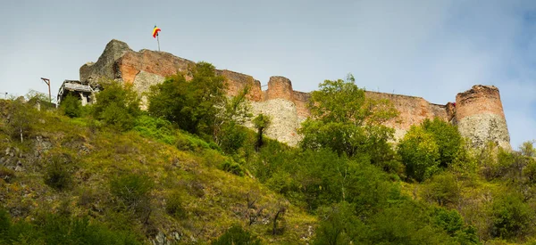Εικόνα Του Κάστρου Του Δράκουλα Στο Βουνό Στη Ρουμανία — Φωτογραφία Αρχείου