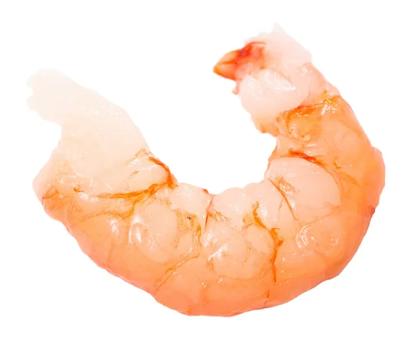 Peeled Γαρίδες Απομονώνονται Λευκό Φόντο Close Των Υγιεινών Τροφίμων — Φωτογραφία Αρχείου