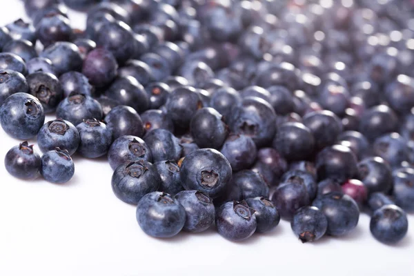 Stock image Closeup of fresh ripe blueberries on white background. Concept of healthy and diet food