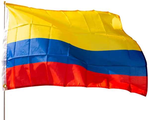 Bandera Tricolor Amarilla Azul Roja Colombia Símbolo Cultura Historia Nacional —  Fotos de Stock