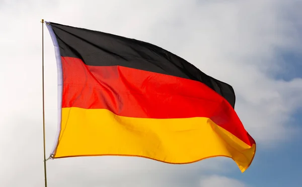 Fekete Piros Arany Trikolor Bundesflagge Erős Egyesült Demokratikus Németország Eszméjének — Stock Fotó