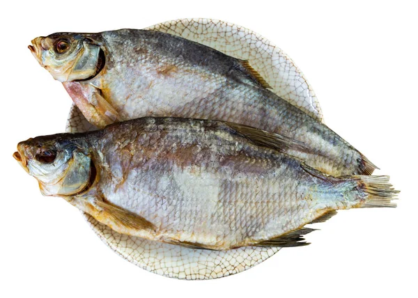 Αρωματικά Ψάρια Αποξηραμένα Cured Bream Σερβίρεται Σνακ Για Μπύρα Απομονωμένα — Φωτογραφία Αρχείου