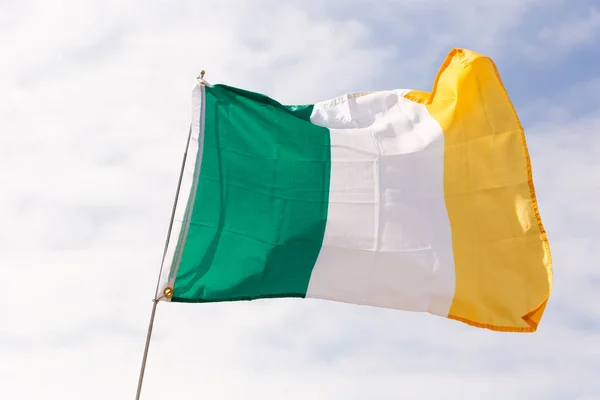 Die Grün Weiß Orangefarbene Flagge Irlands Symbol Der Irischen Kultur — Stockfoto
