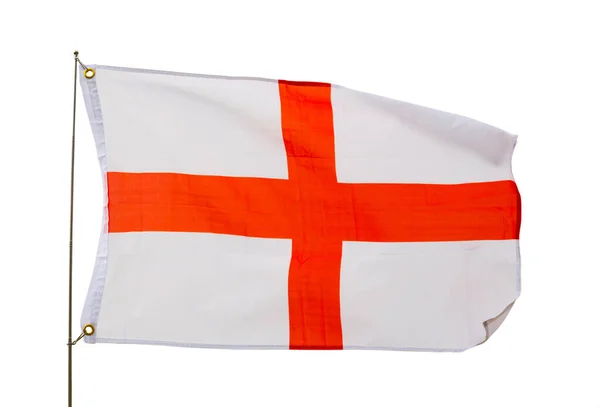 Sventolando Bandiera Inghilterra Contro Cielo Nuvoloso — Foto Stock