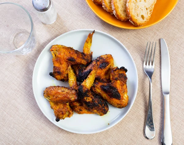 Appetizing Baked Chicken Wings Close Image — Stock Photo, Image