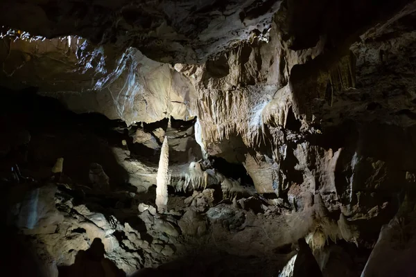 Балькаркська Печера Вражаюча Пам Ятка Моравського Карсту Створена Природою Чехія — стокове фото