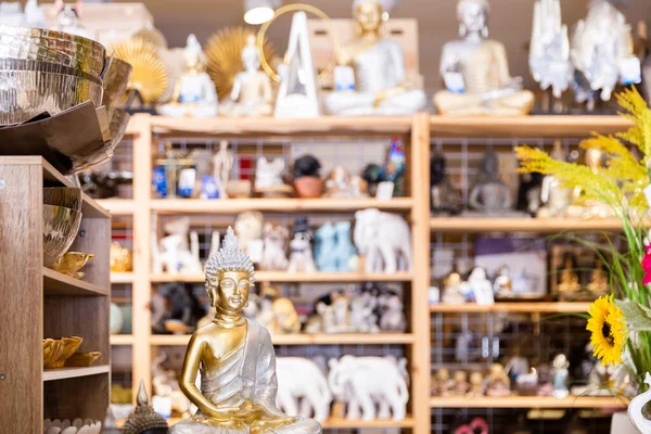 Variety Decorative Statues Buddha Modern Shop Home Decor Goods — Stock Photo, Image