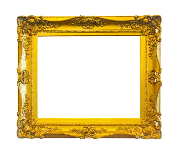Gilded Empty Picture Frame Decorations White Background — Stock Photo, Image
