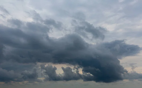 Image Dramatic Dark Cloudy Sky Sea Natural Photo Background — Stock Photo, Image