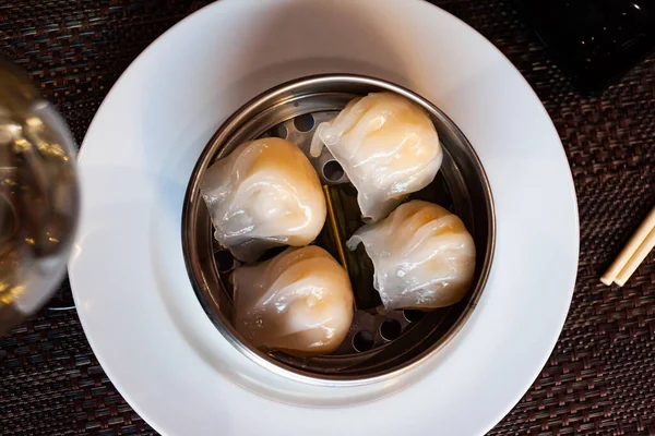 Japanese Tasty Dumplings Siumai Steamers Nobody — Stock Photo, Image